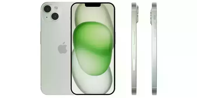 Apple iPhone 15 Green Low-poly 3D model