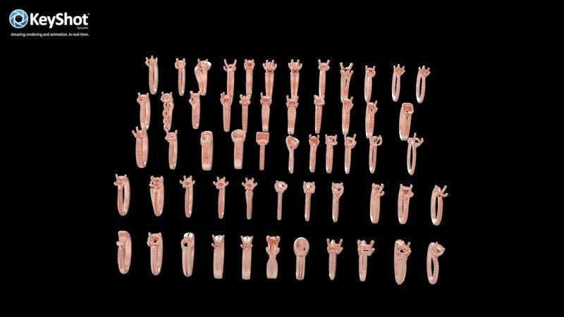 100 Plus Collection Engagement Ladies Rings Jewelry  3D print model_37