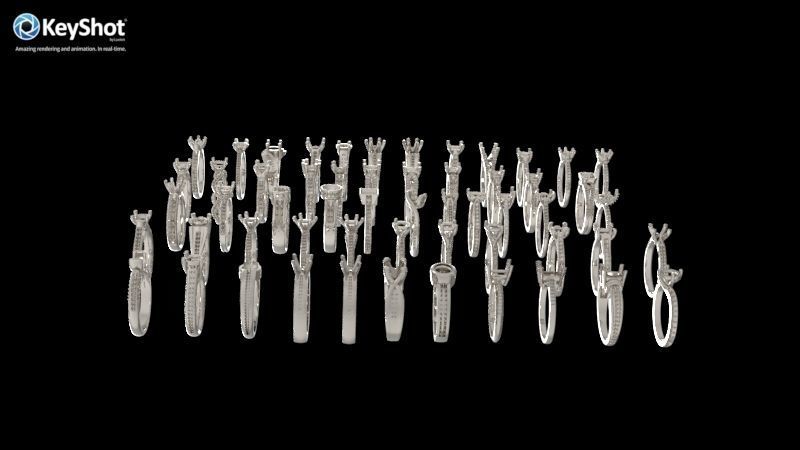 100 Plus Collection Engagement Ladies Rings Jewelry  3D print model_32