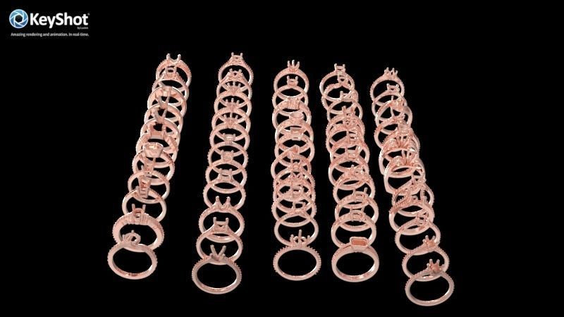 100 Plus Collection Engagement Ladies Rings Jewelry  3D print model_27