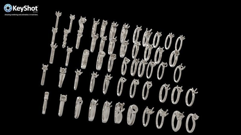 100 Plus Collection Engagement Ladies Rings Jewelry  3D print model_33