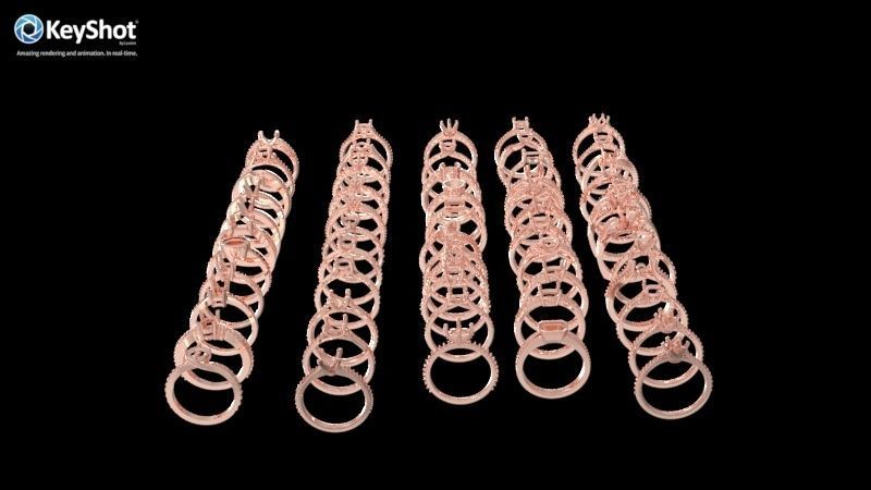 100 Plus Collection Engagement Ladies Rings Jewelry  3D print model_28