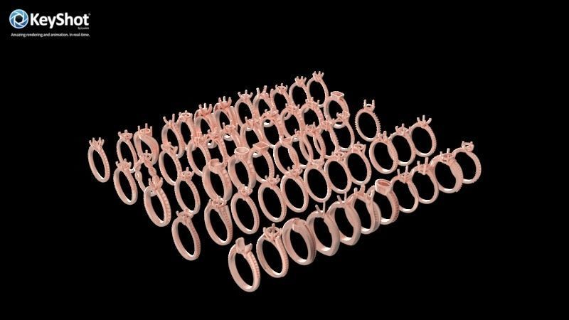 100 Plus Collection Engagement Ladies Rings Jewelry  3D print model_39