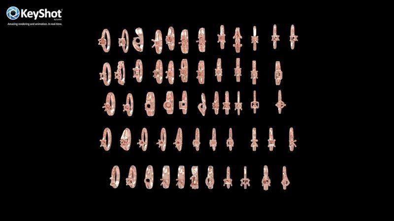 100 Plus Collection Engagement Ladies Rings Jewelry  3D print model_29