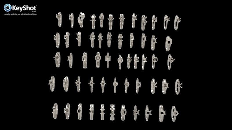 100 Plus Collection Engagement Ladies Rings Jewelry  3D print model_36