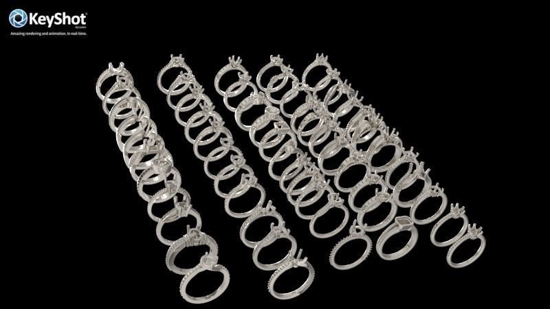 100 Plus Collection Engagement Ladies Rings Jewelry  3D print model_34