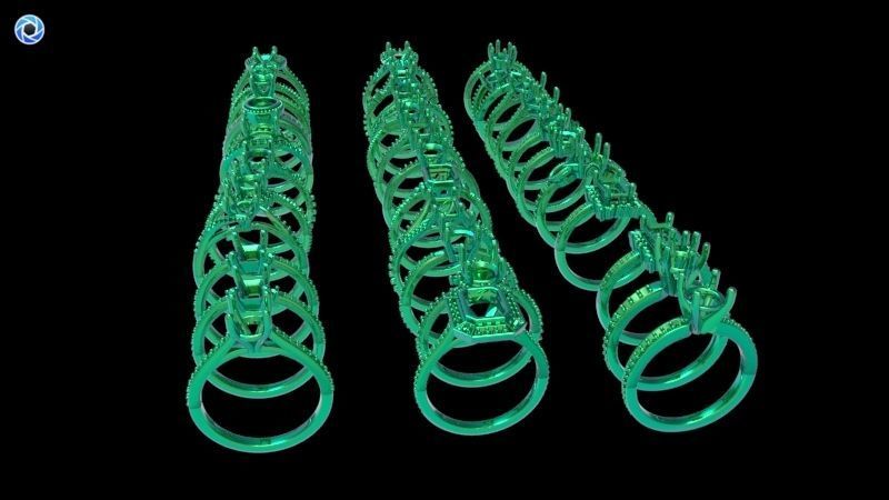 100 Plus Collection Engagement Ladies Rings Jewelry  3D print model_47