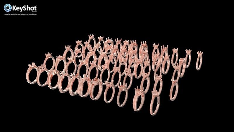 100 Plus Collection Engagement Ladies Rings Jewelry  3D print model_1