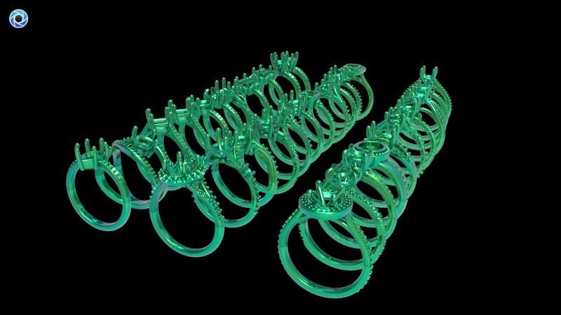 100 Plus Collection Engagement Ladies Rings Jewelry  3D print model_52