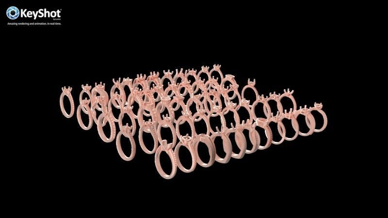 100 Plus Collection Engagement Ladies Rings Jewelry  3D print model_38