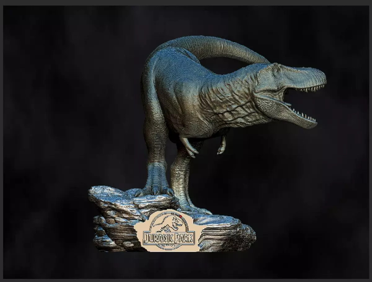 3D Print Model Jurassic Park Tyrannosaurus Rex Dinosaur Animal 3D print model_1