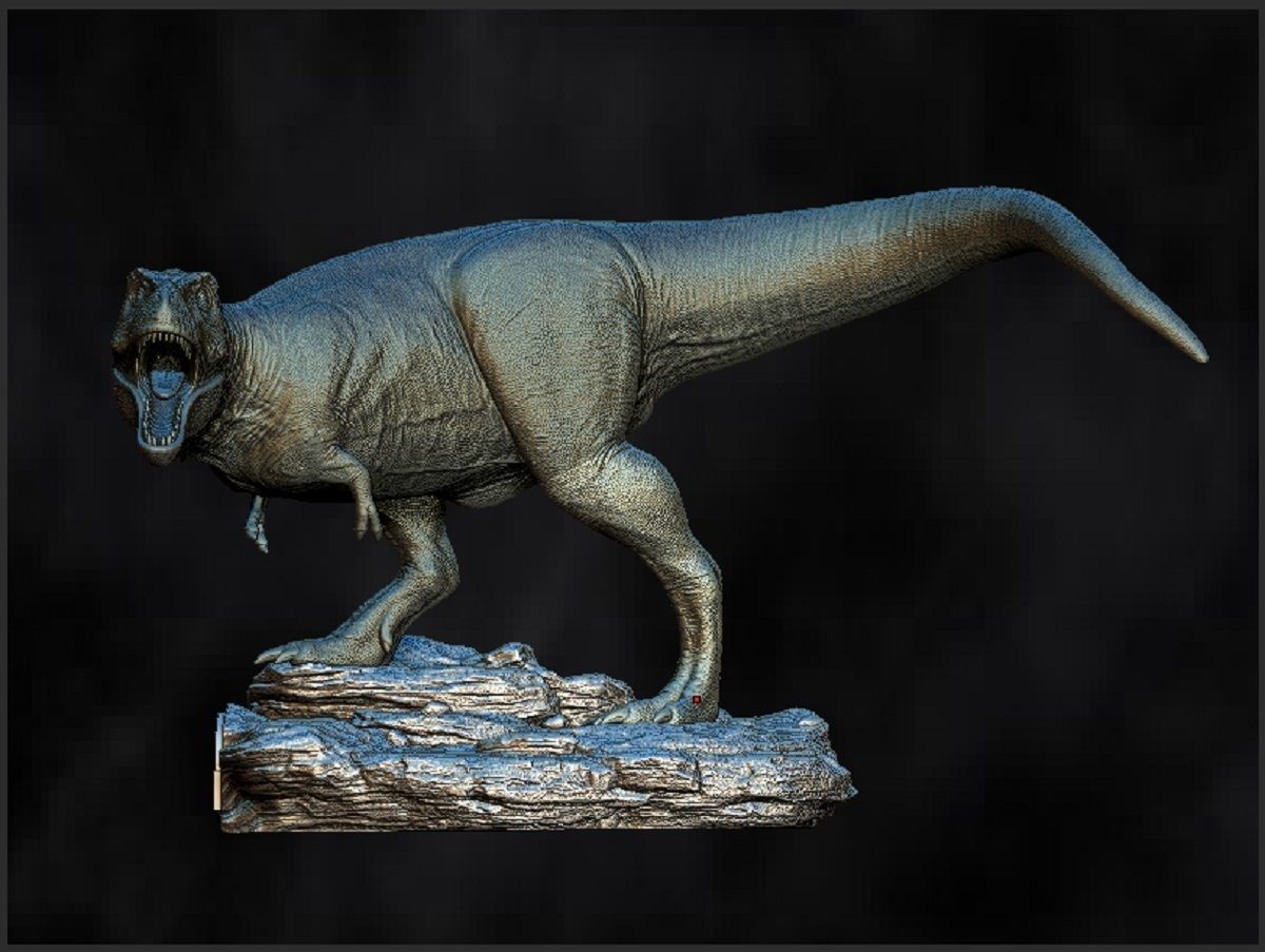 3D Print Model Jurassic Park Tyrannosaurus Rex Dinosaur Animal 3D print model_2