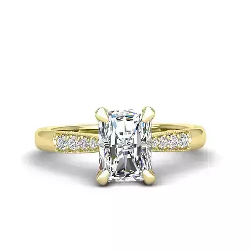 Engagement ring Lara radiant 3D print model