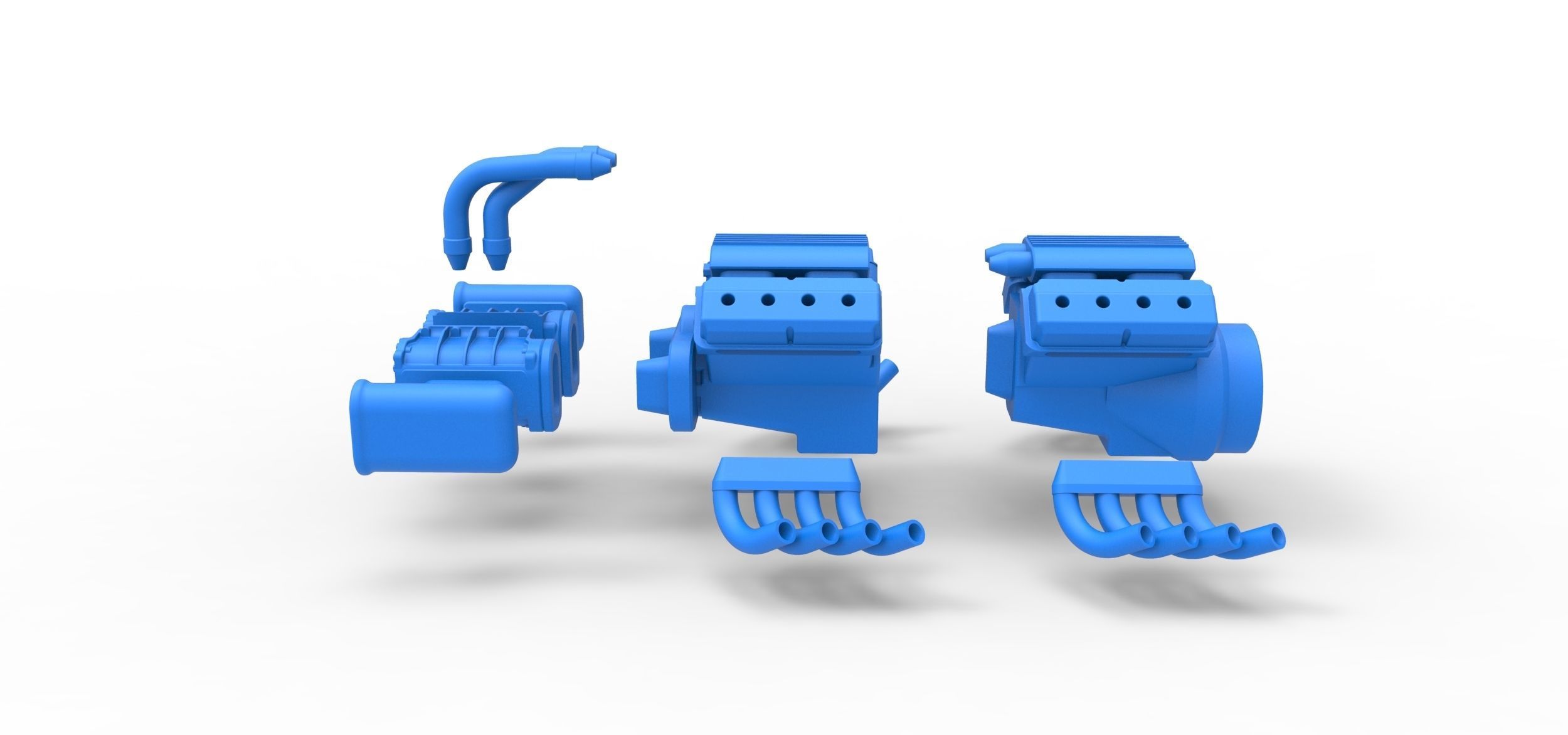 Engine 2 V8 Version 7 Scale 1 to 25 3D print model_17