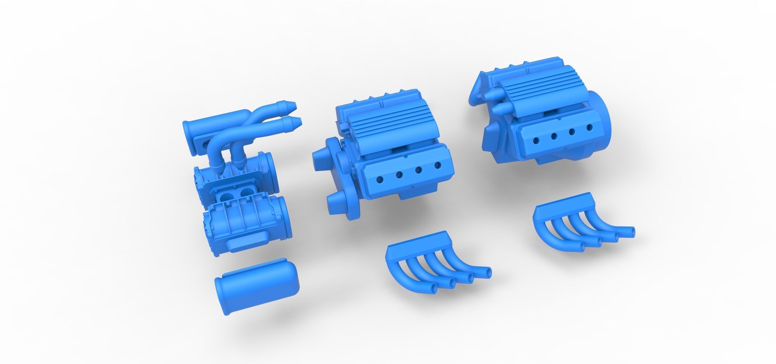 Engine 2 V8 Version 7 Scale 1 to 25 3D print model_14