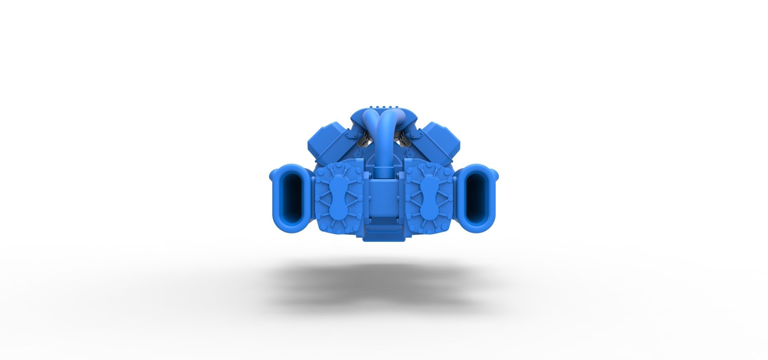 Engine 2 V8 Version 7 Scale 1 to 25 3D print model_4