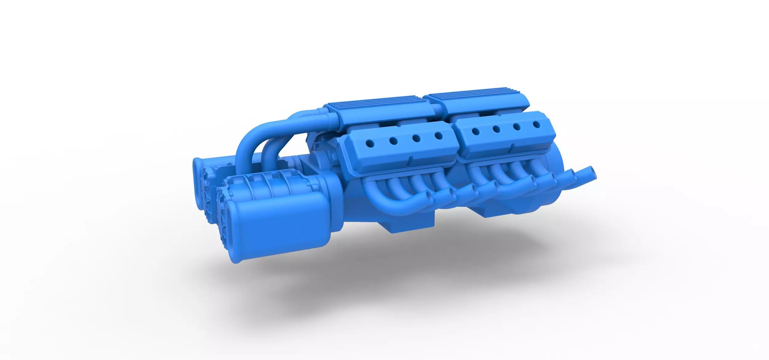 Engine 2 V8 Version 7 Scale 1 to 25 3D print model_0