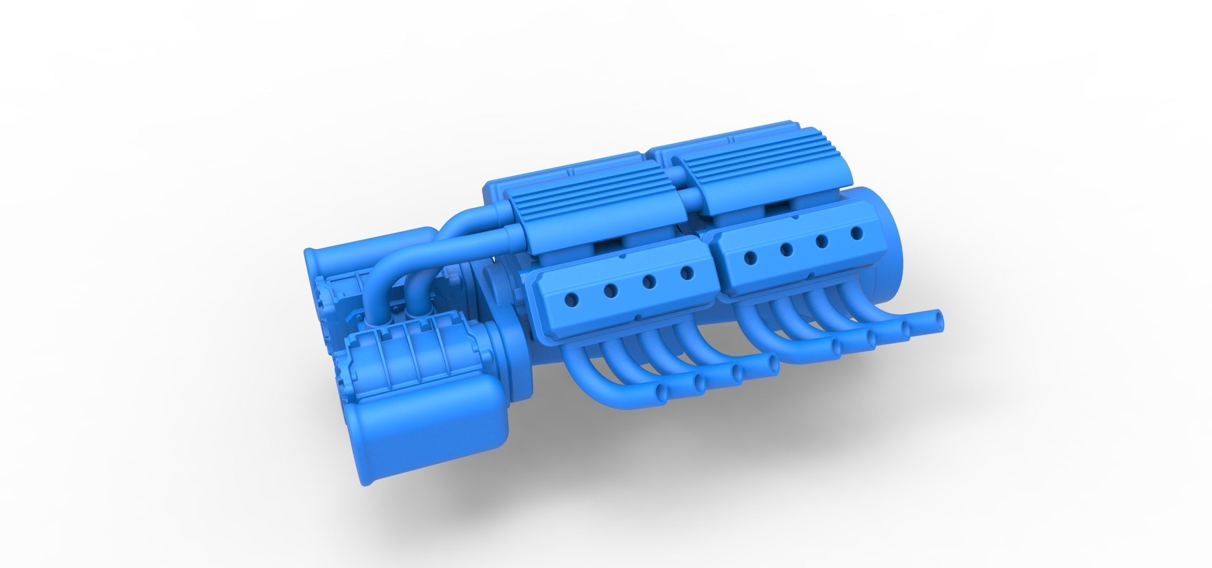 Engine 2 V8 Version 7 Scale 1 to 25 3D print model_1