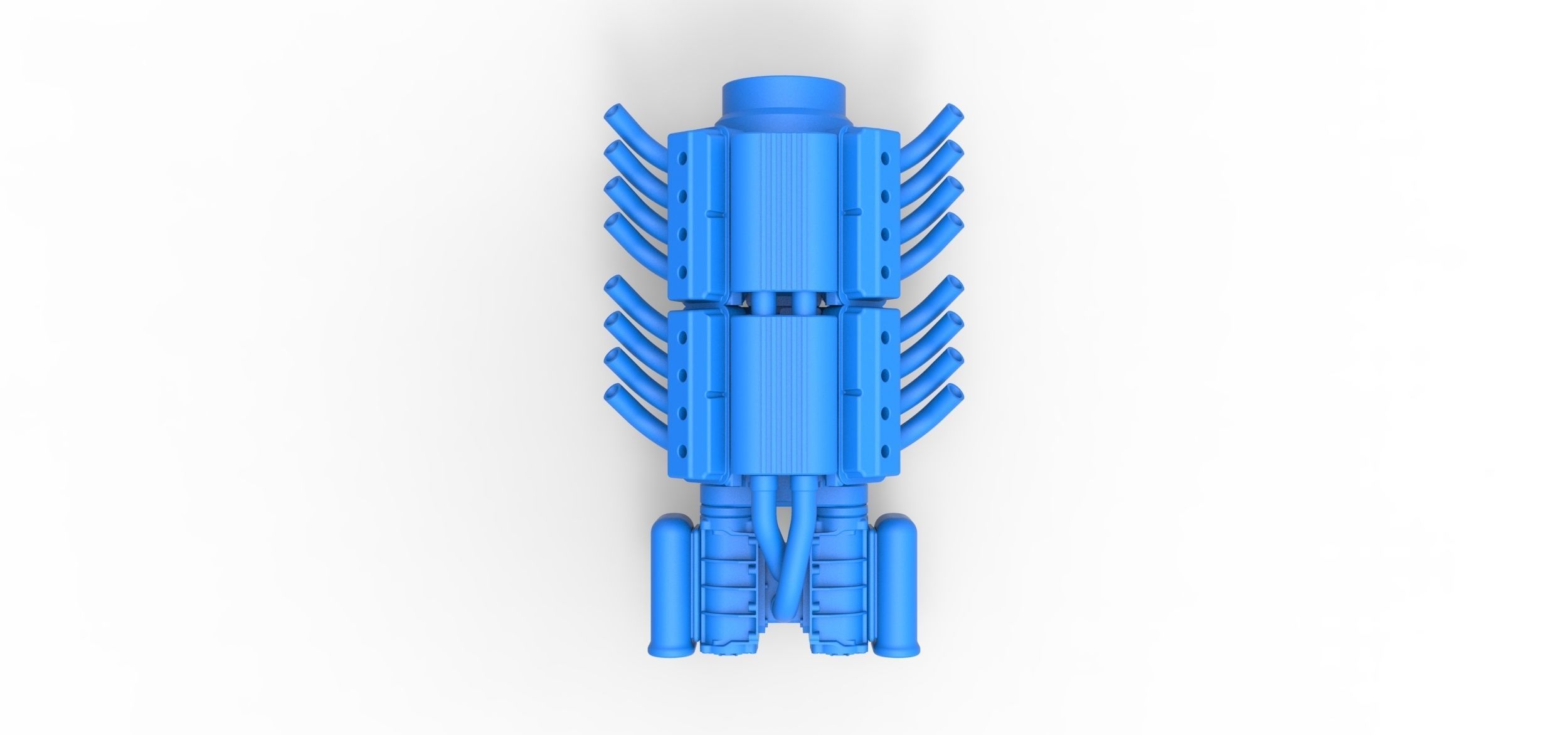 Engine 2 V8 Version 7 Scale 1 to 25 3D print model_6