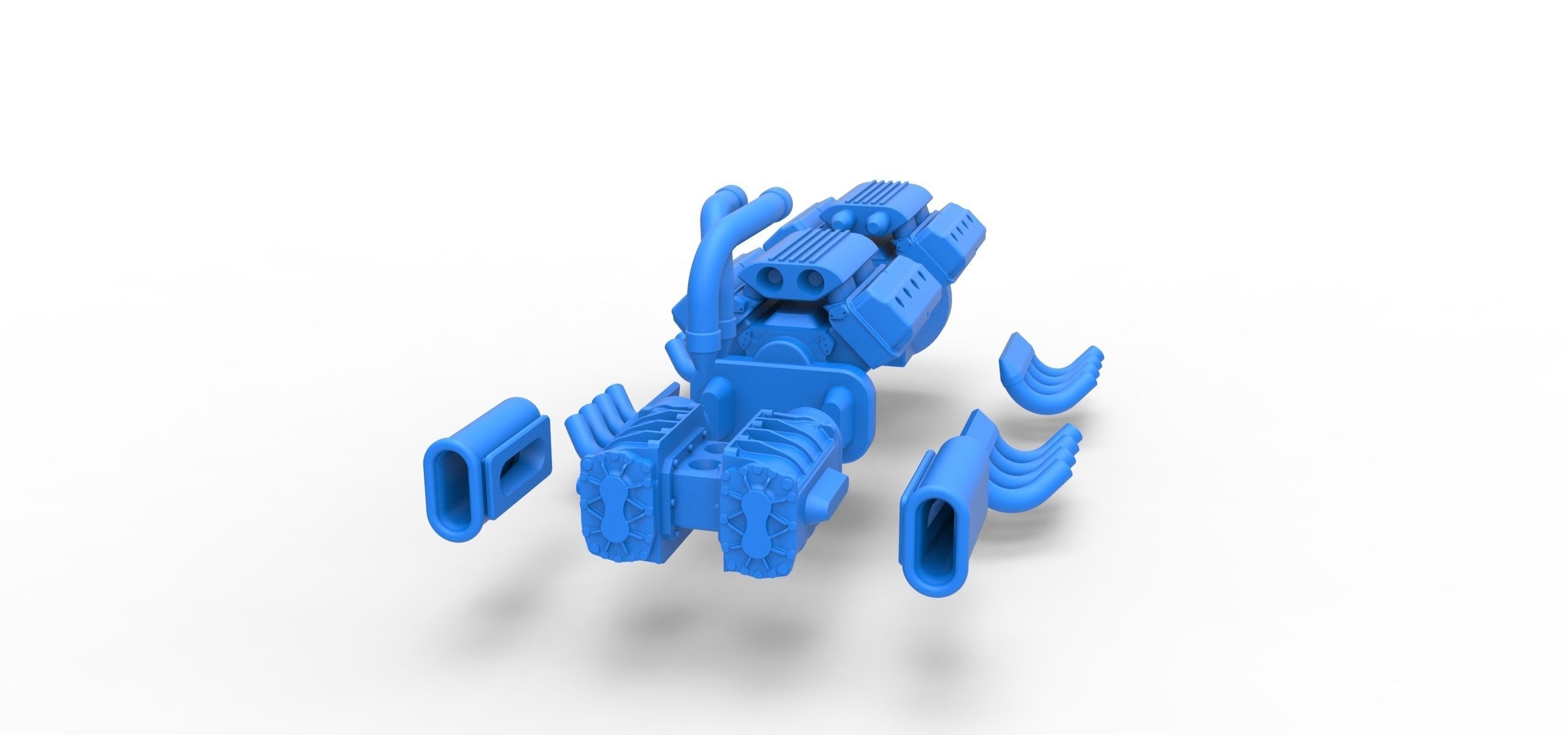 Engine 2 V8 Version 7 Scale 1 to 25 3D print model_16