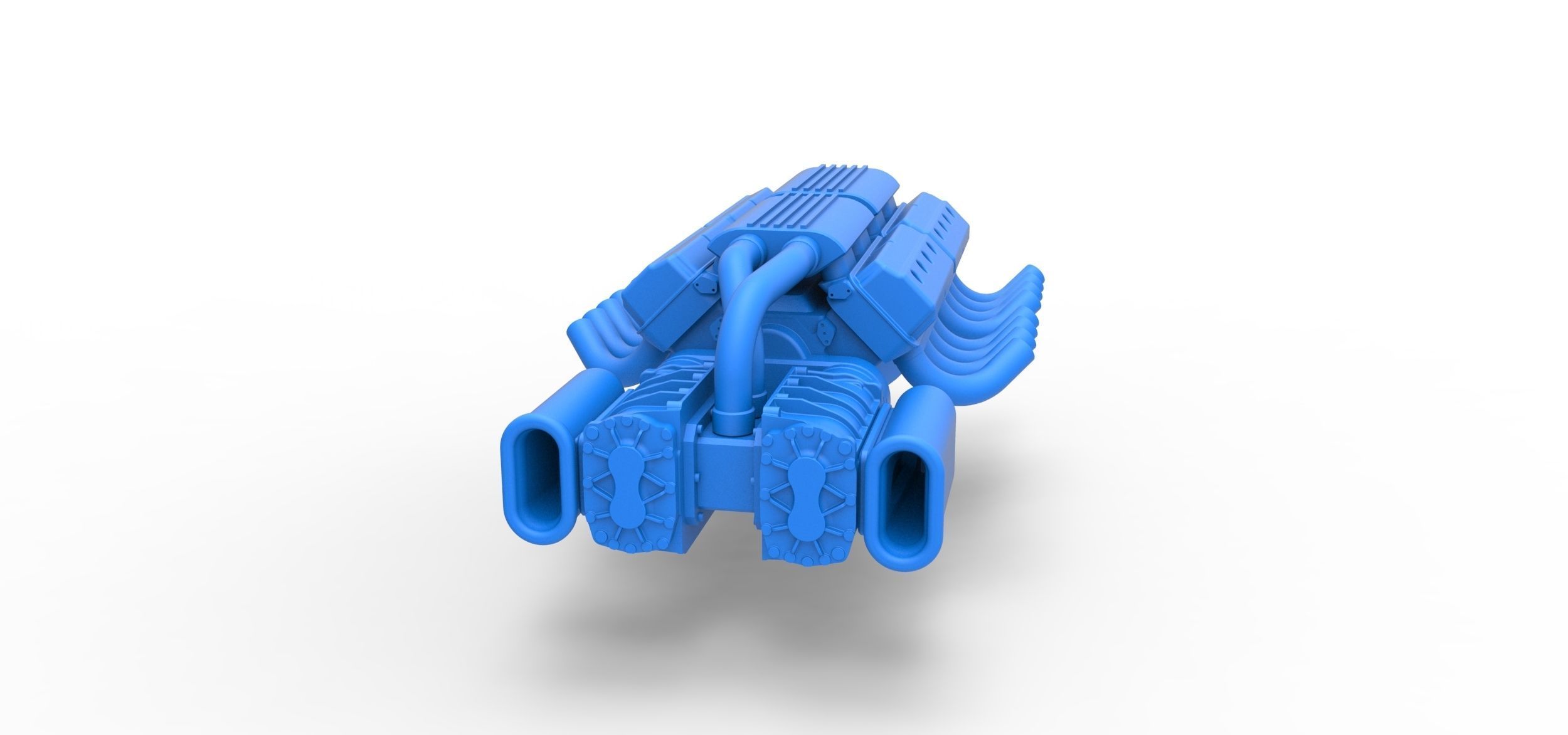 Engine 2 V8 Version 7 Scale 1 to 25 3D print model_3