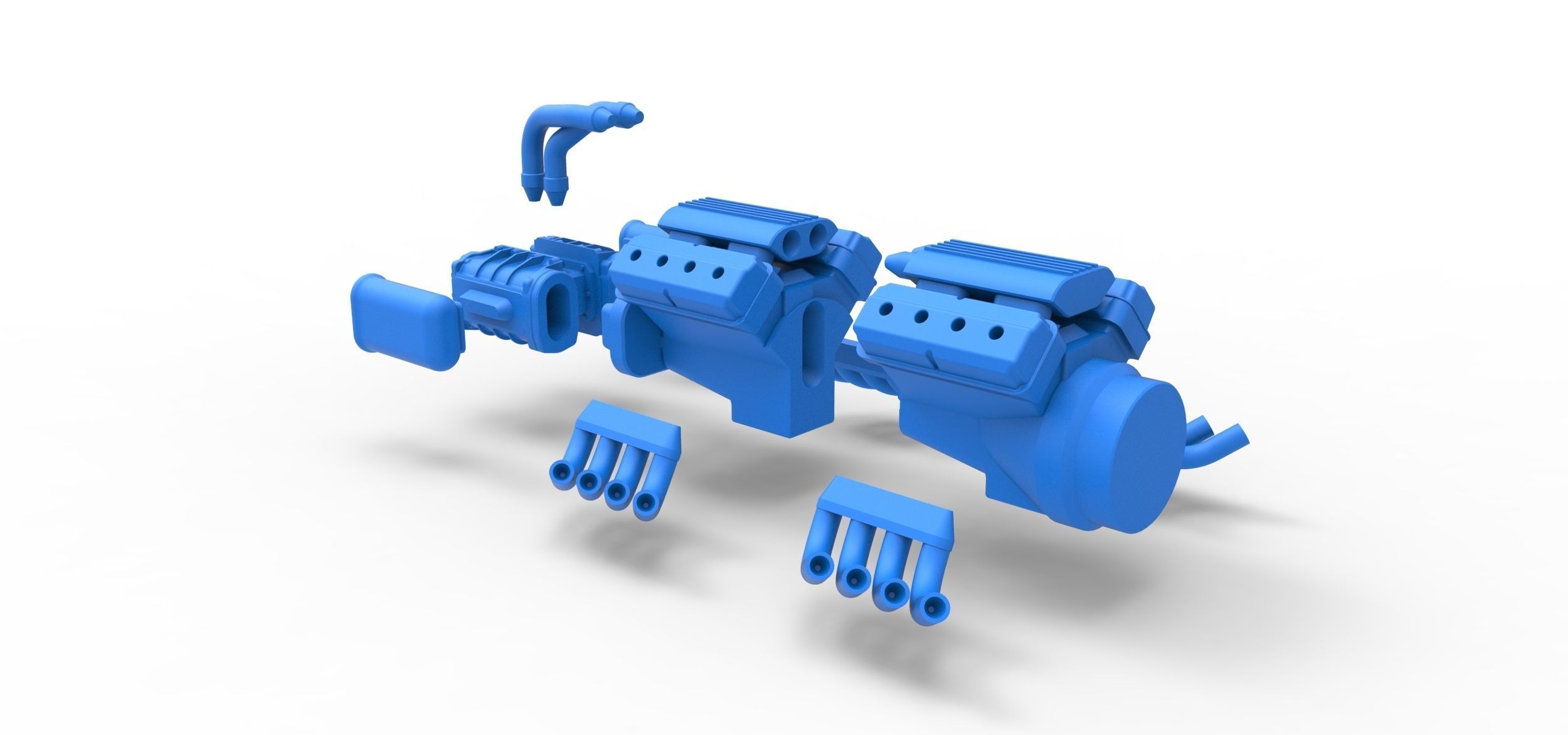 Engine 2 V8 Version 7 Scale 1 to 25 3D print model_18