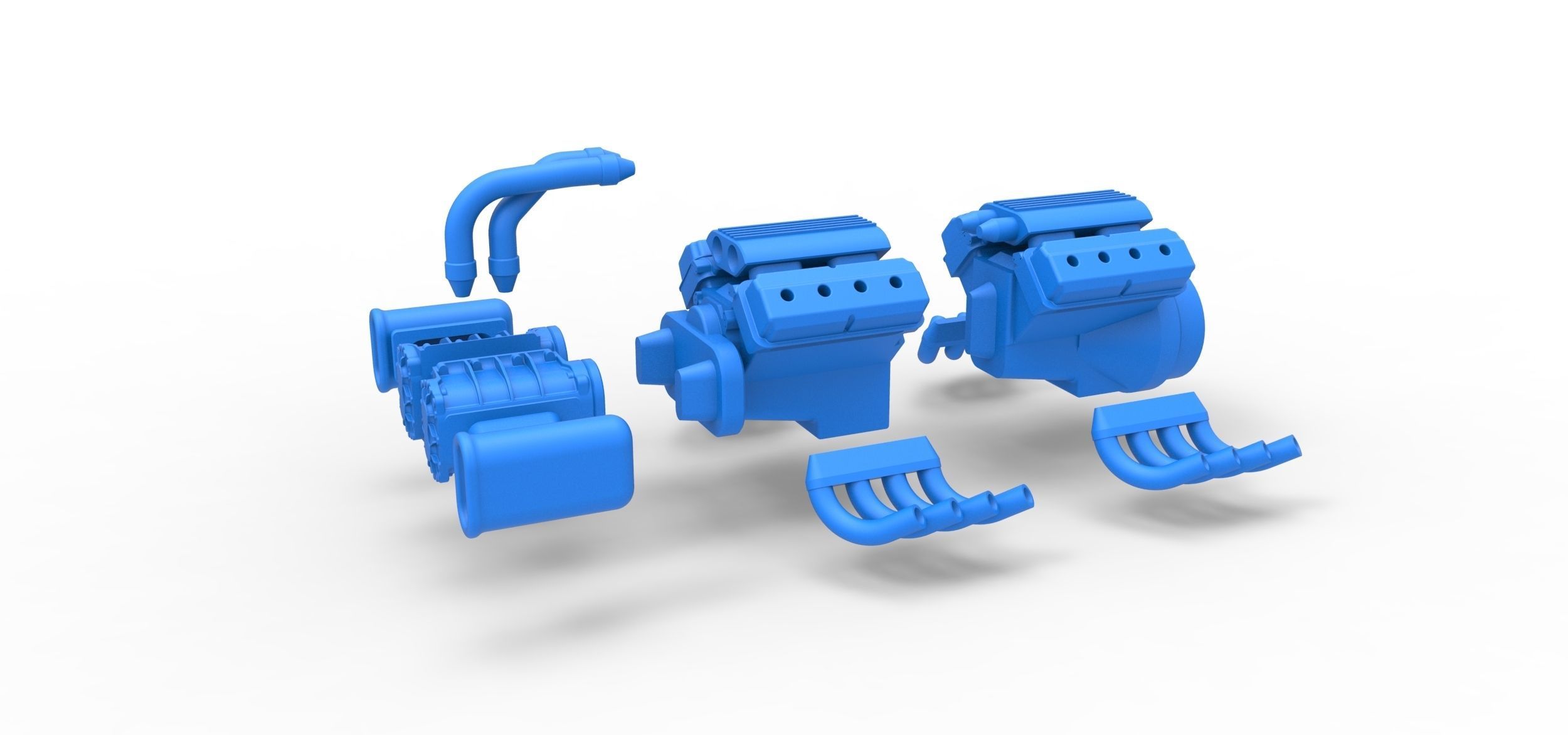 Engine 2 V8 Version 7 Scale 1 to 25 3D print model_13