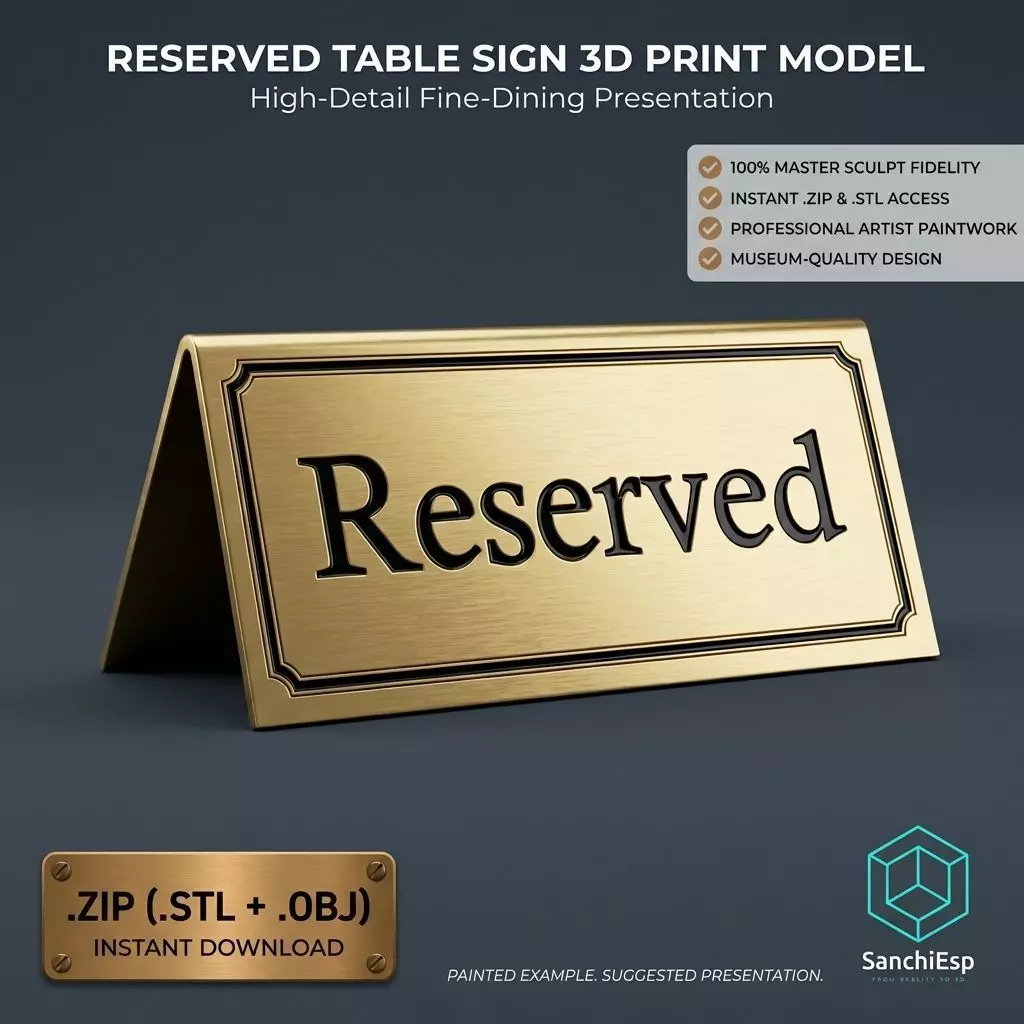 Reserved Table Sign 3D print model
