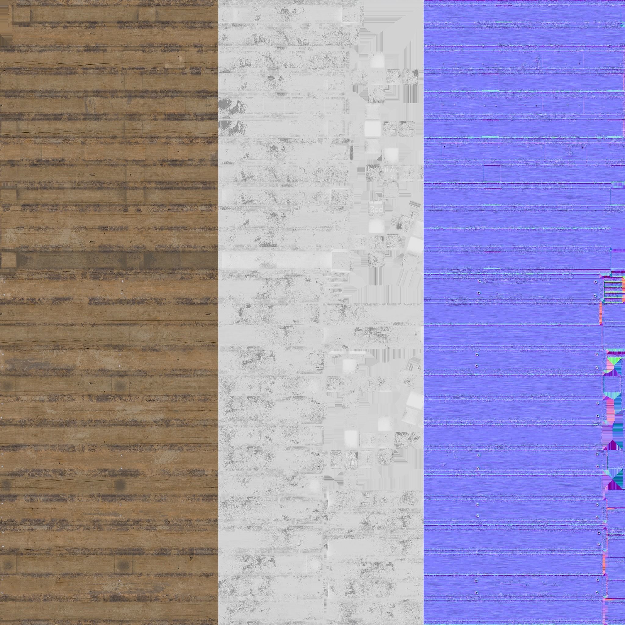 Industrial wooden pallet Low-poly 3D model_5