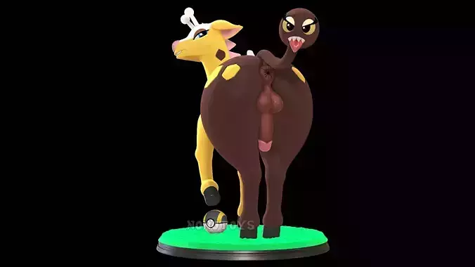Futa Girafarig - NSFW 3D print model