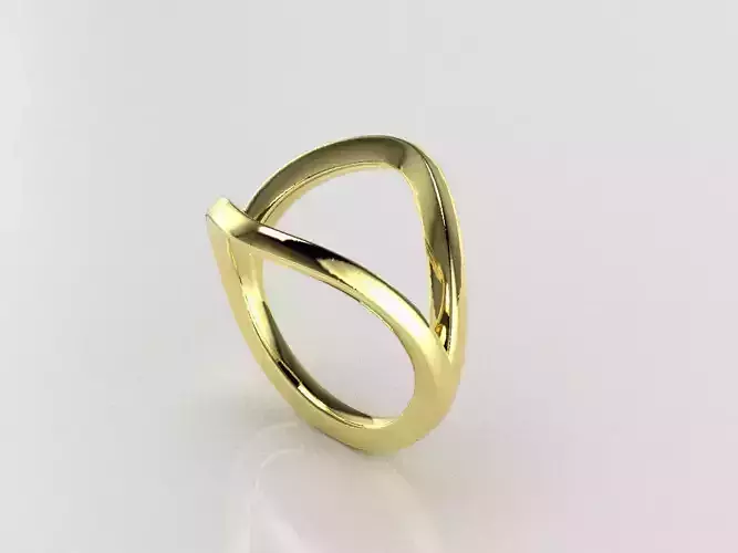 gold simple loop ring