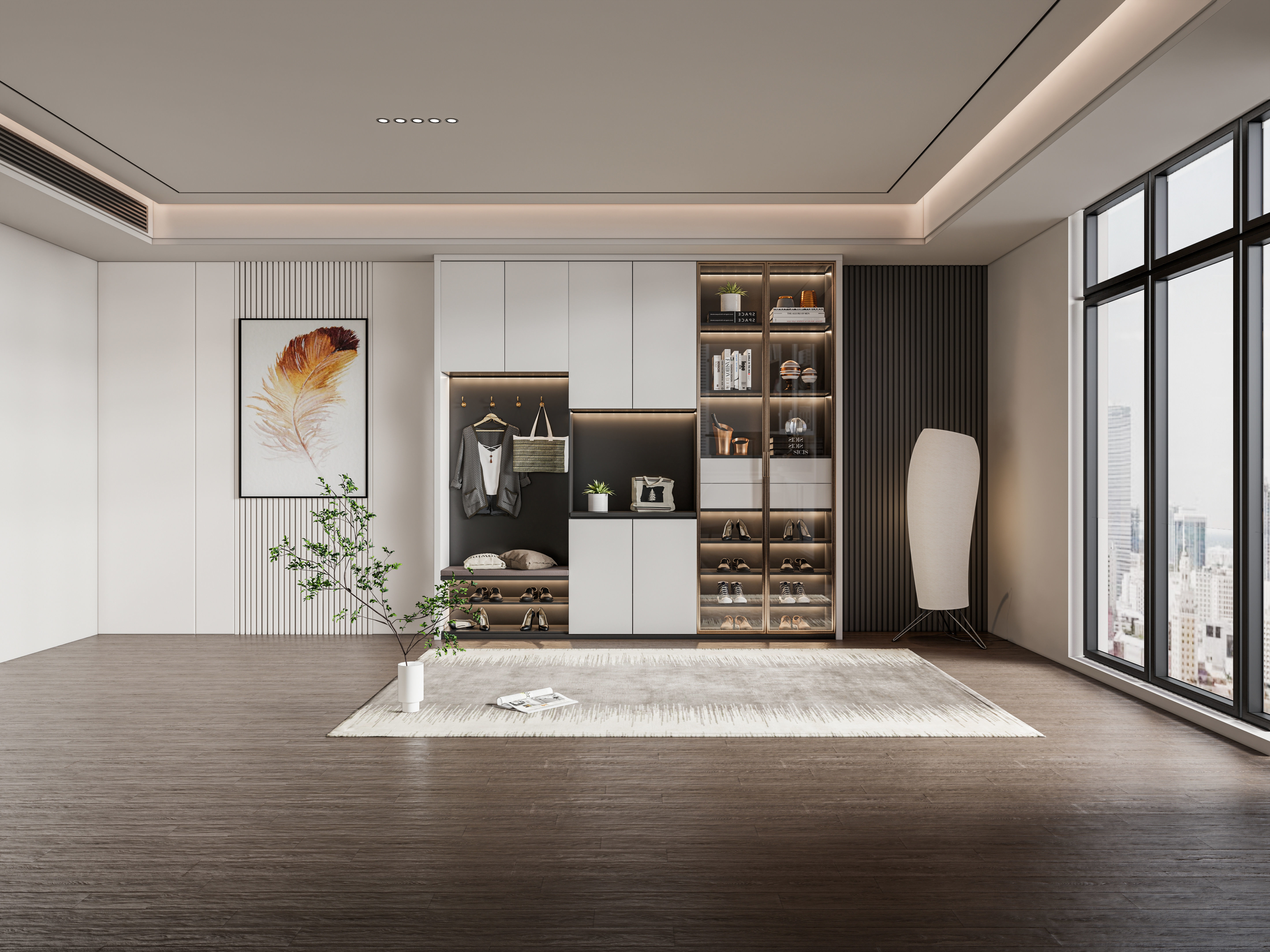 Entryway hallway entrance hall corridor furniture 1 3D model_9