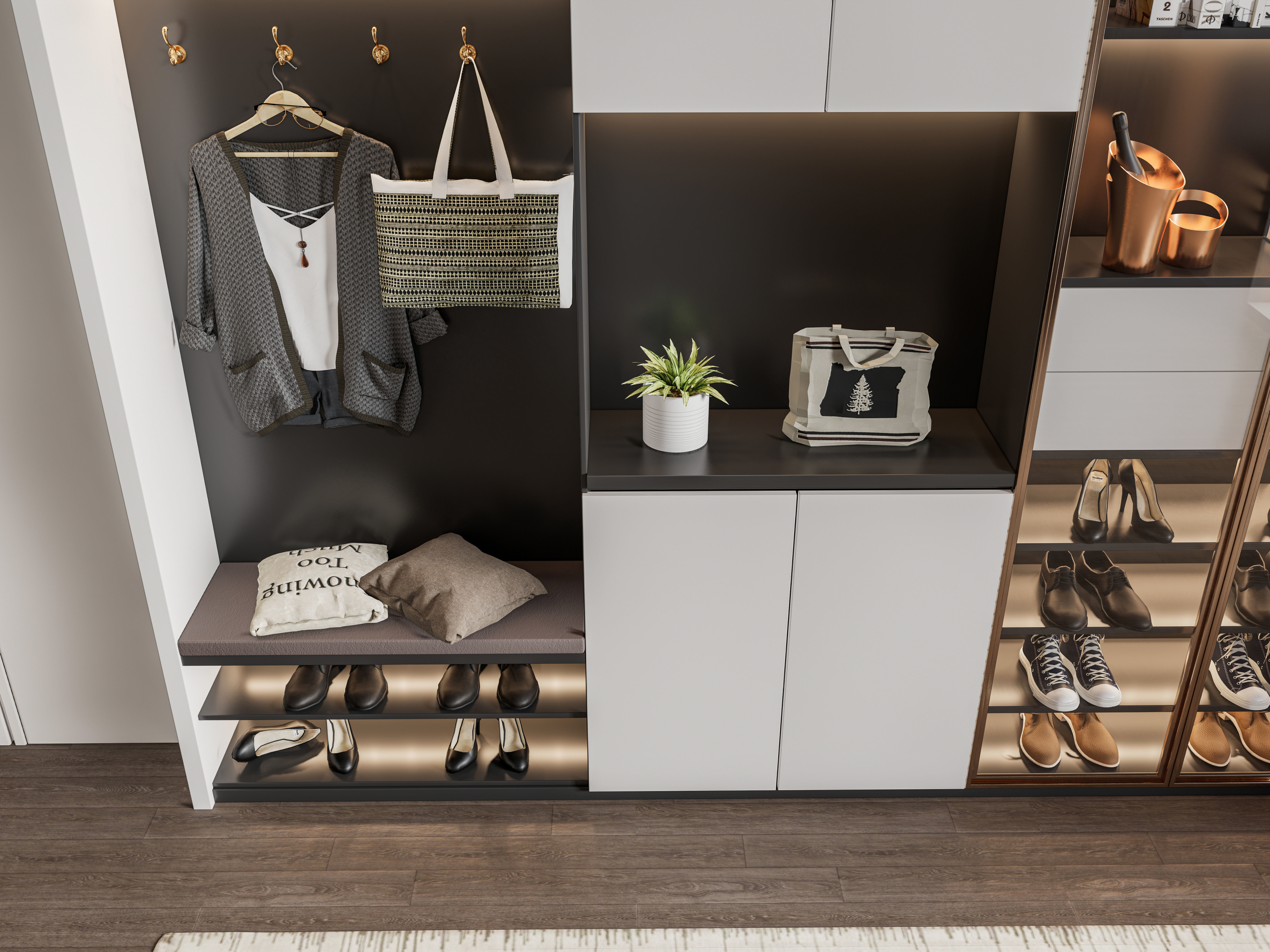 Entryway hallway entrance hall corridor furniture 1 3D model_6