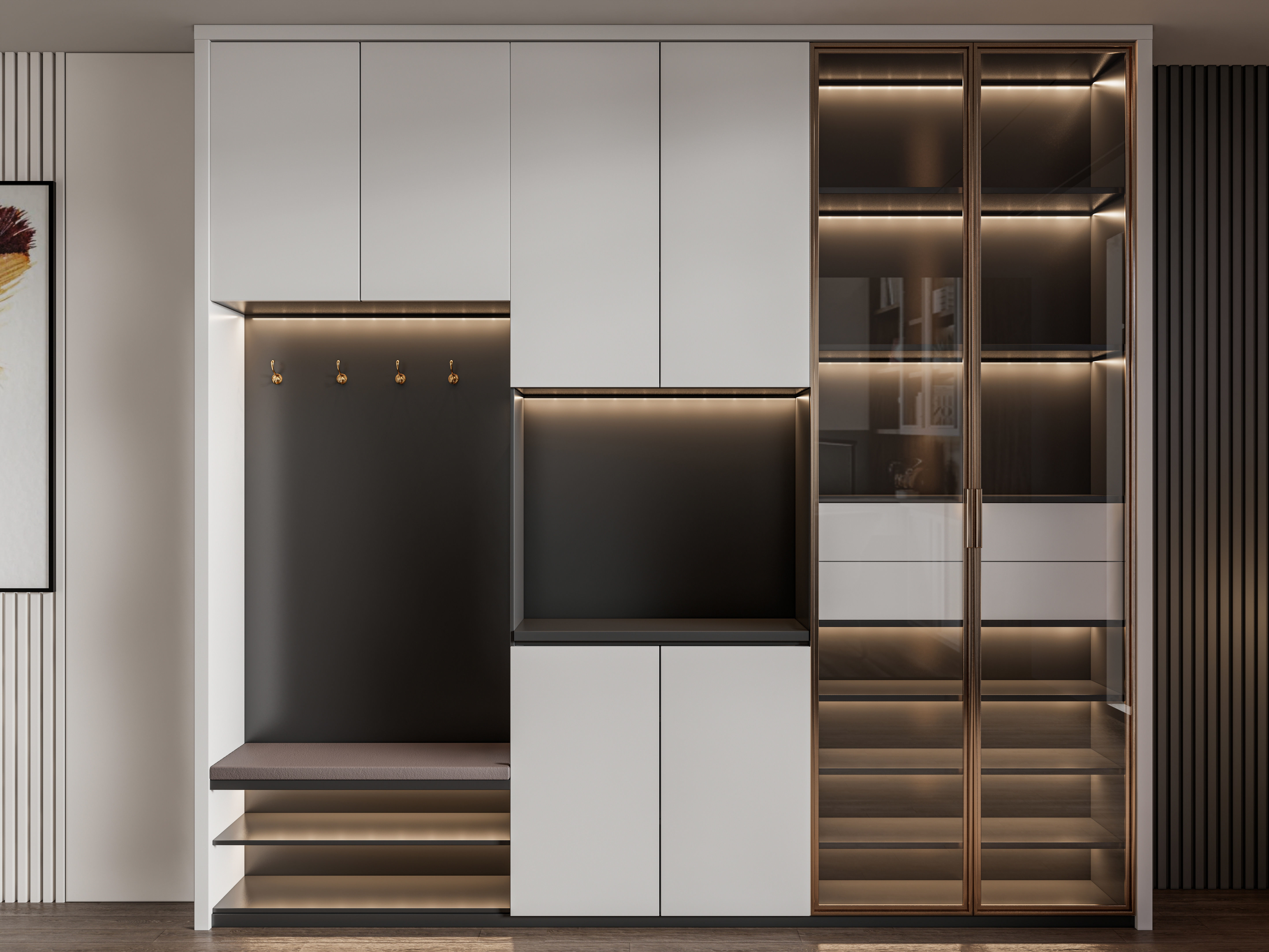 Entryway hallway entrance hall corridor furniture 1 3D model_4