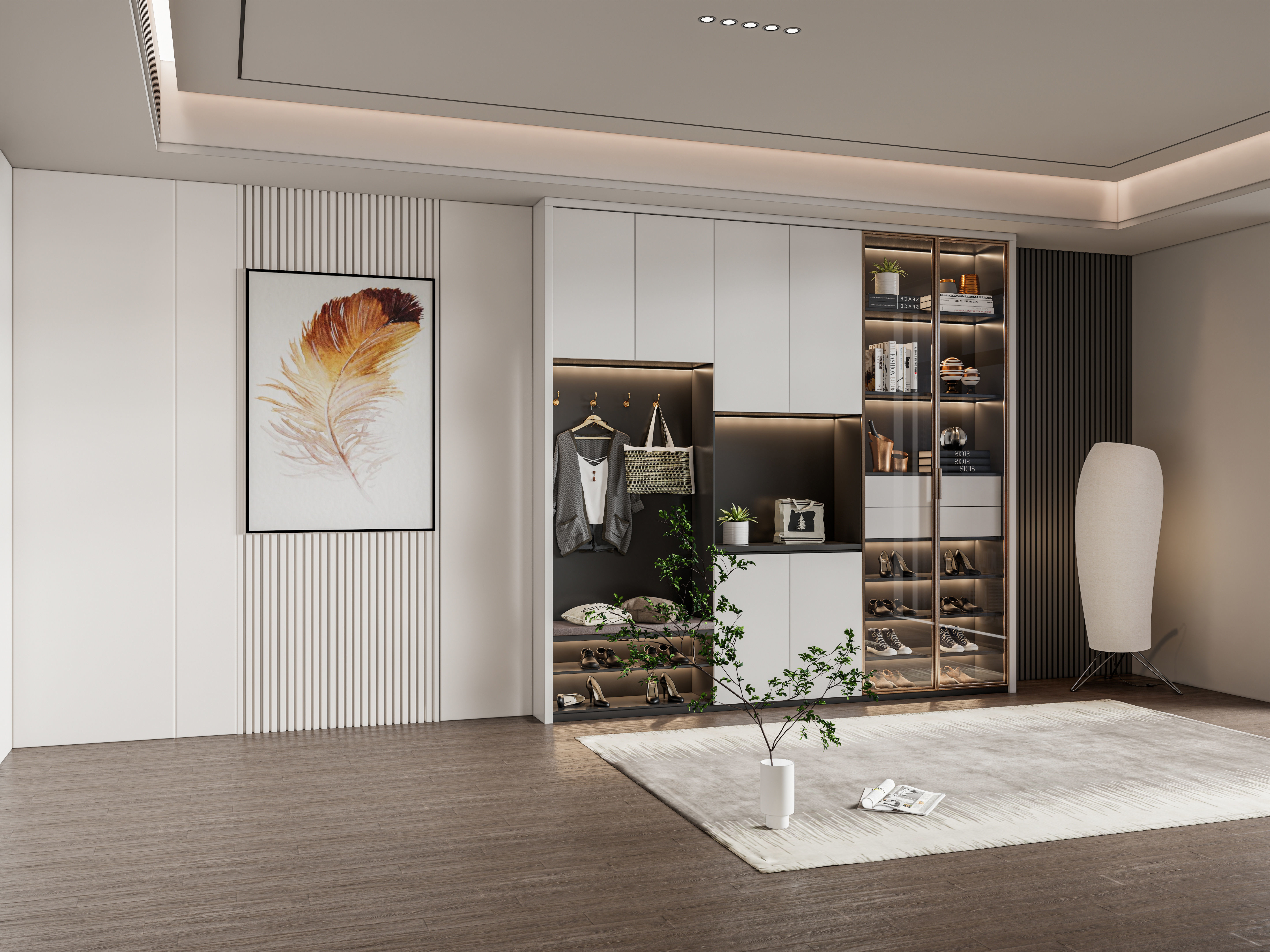 Entryway hallway entrance hall corridor furniture 1 3D model_13