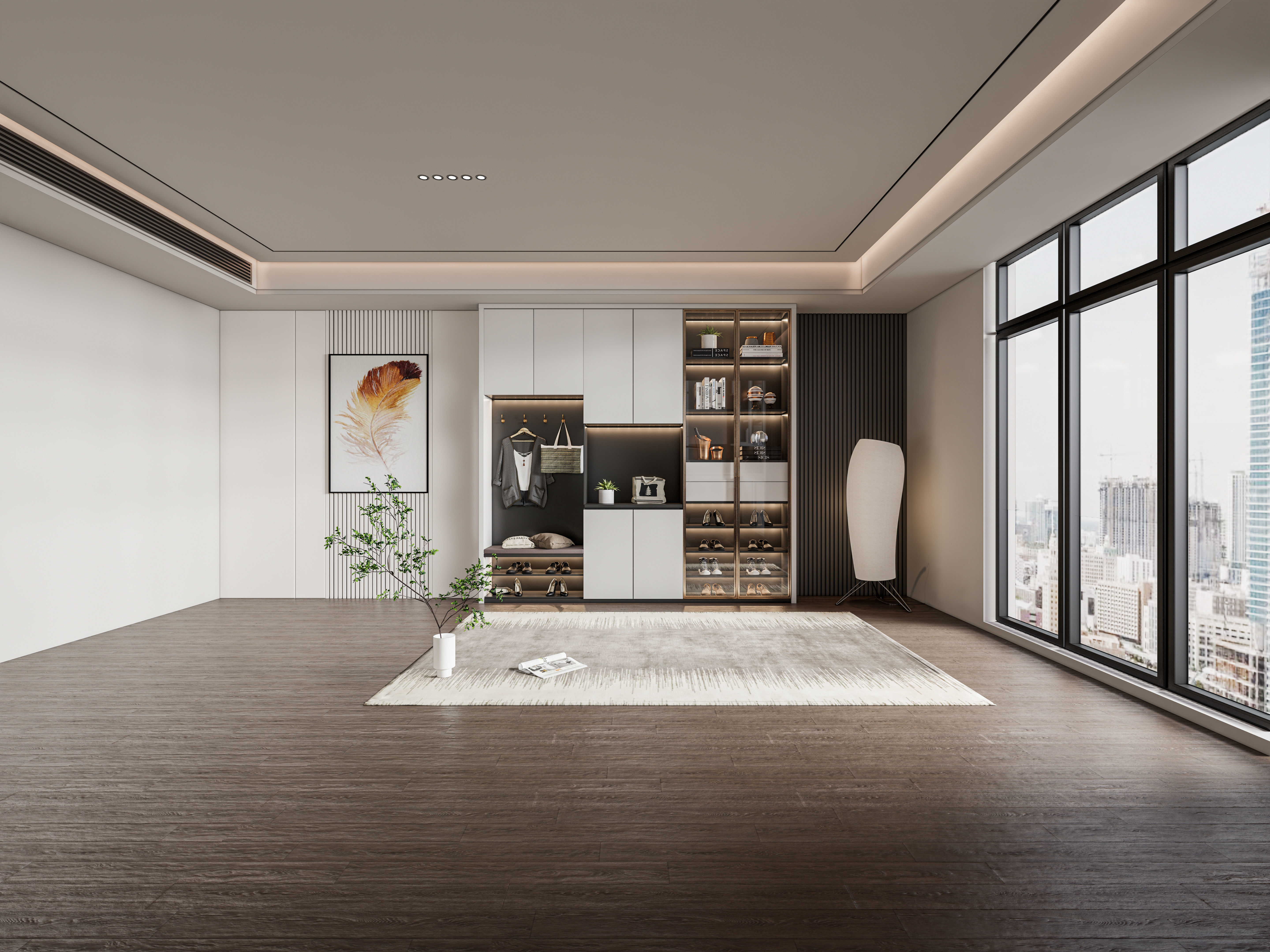 Entryway hallway entrance hall corridor furniture 1 3D model_8