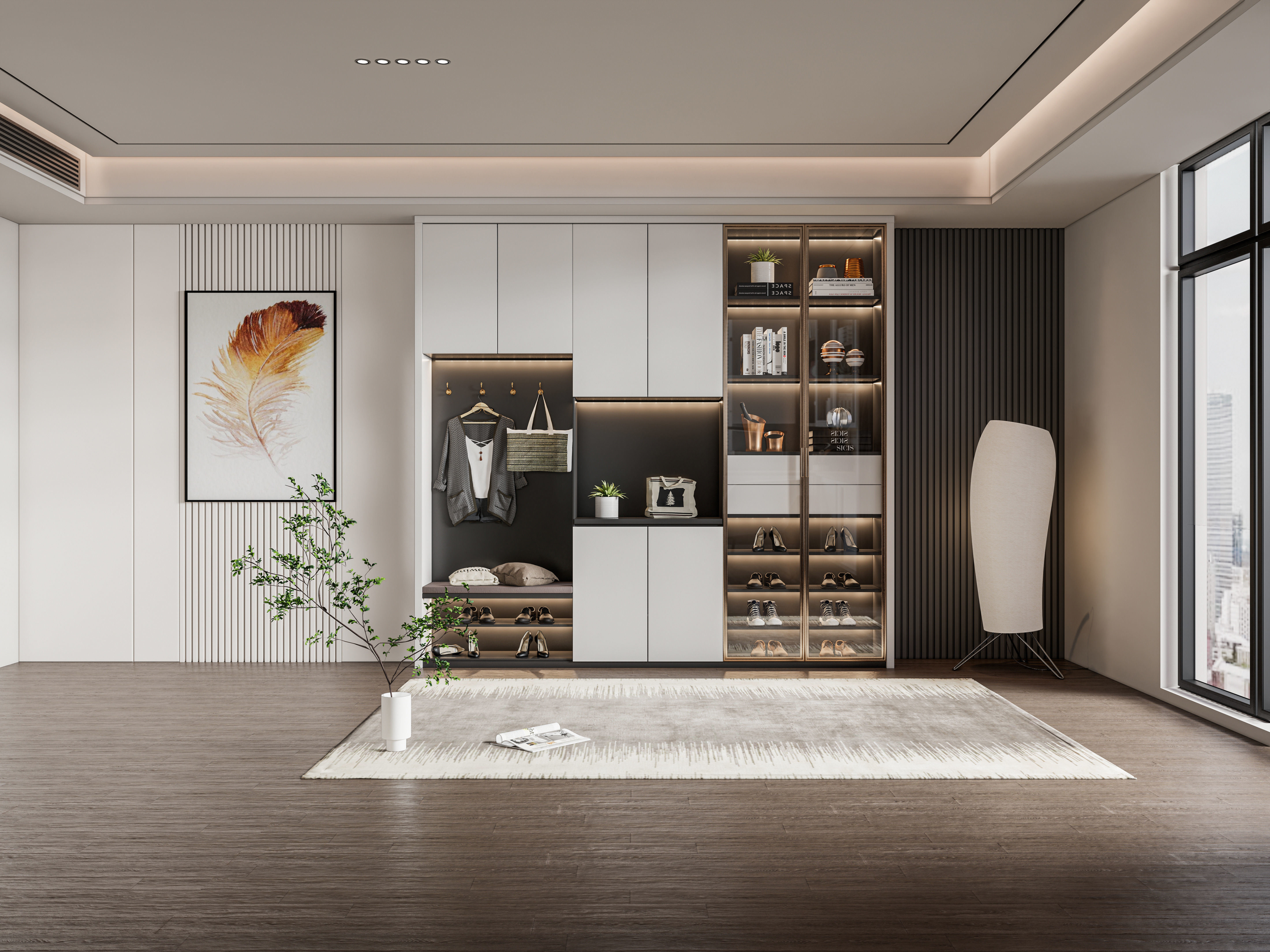 Entryway hallway entrance hall corridor furniture 1 3D model_10