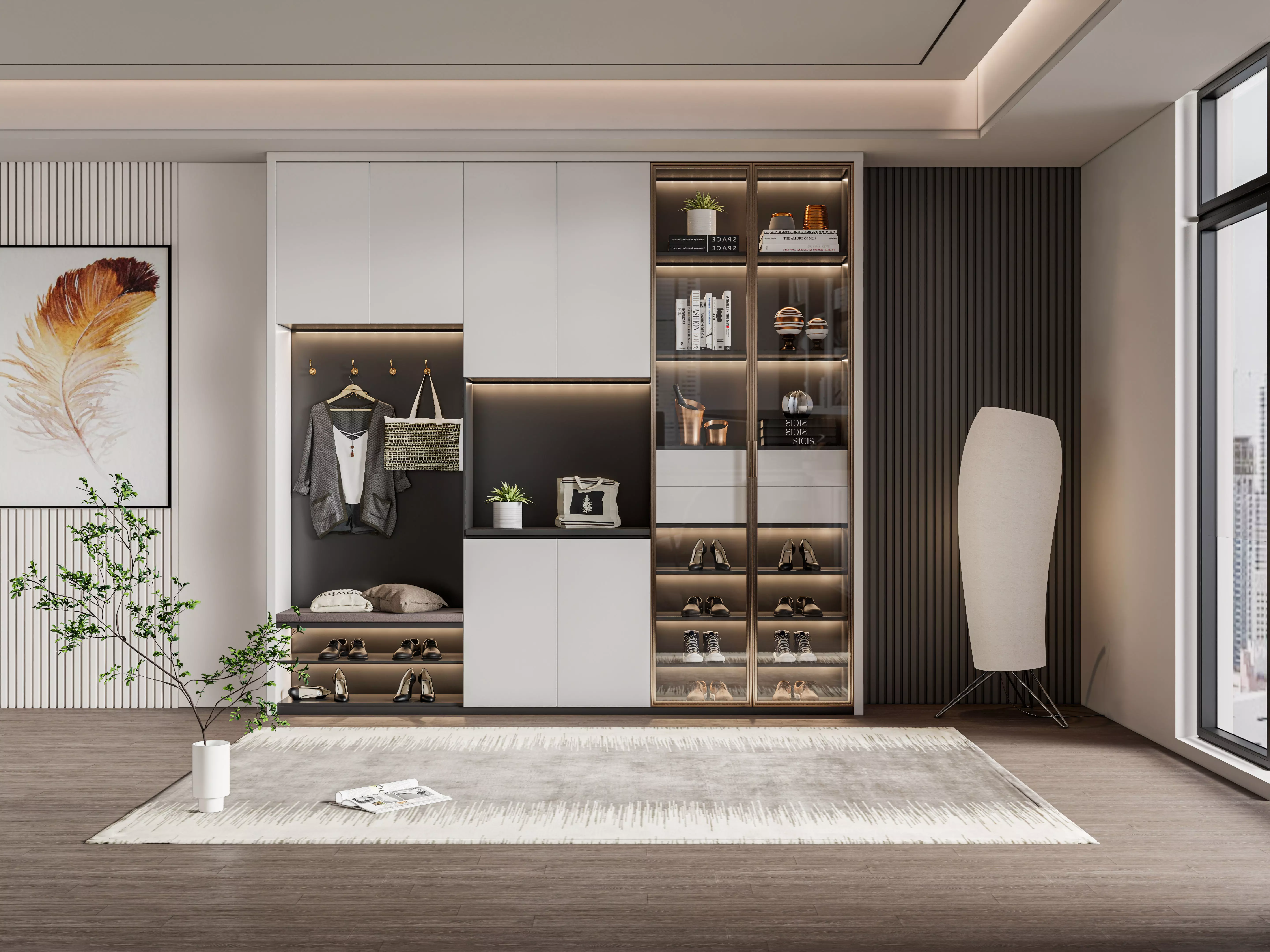 Entryway hallway entrance hall corridor furniture 1 3D model_0