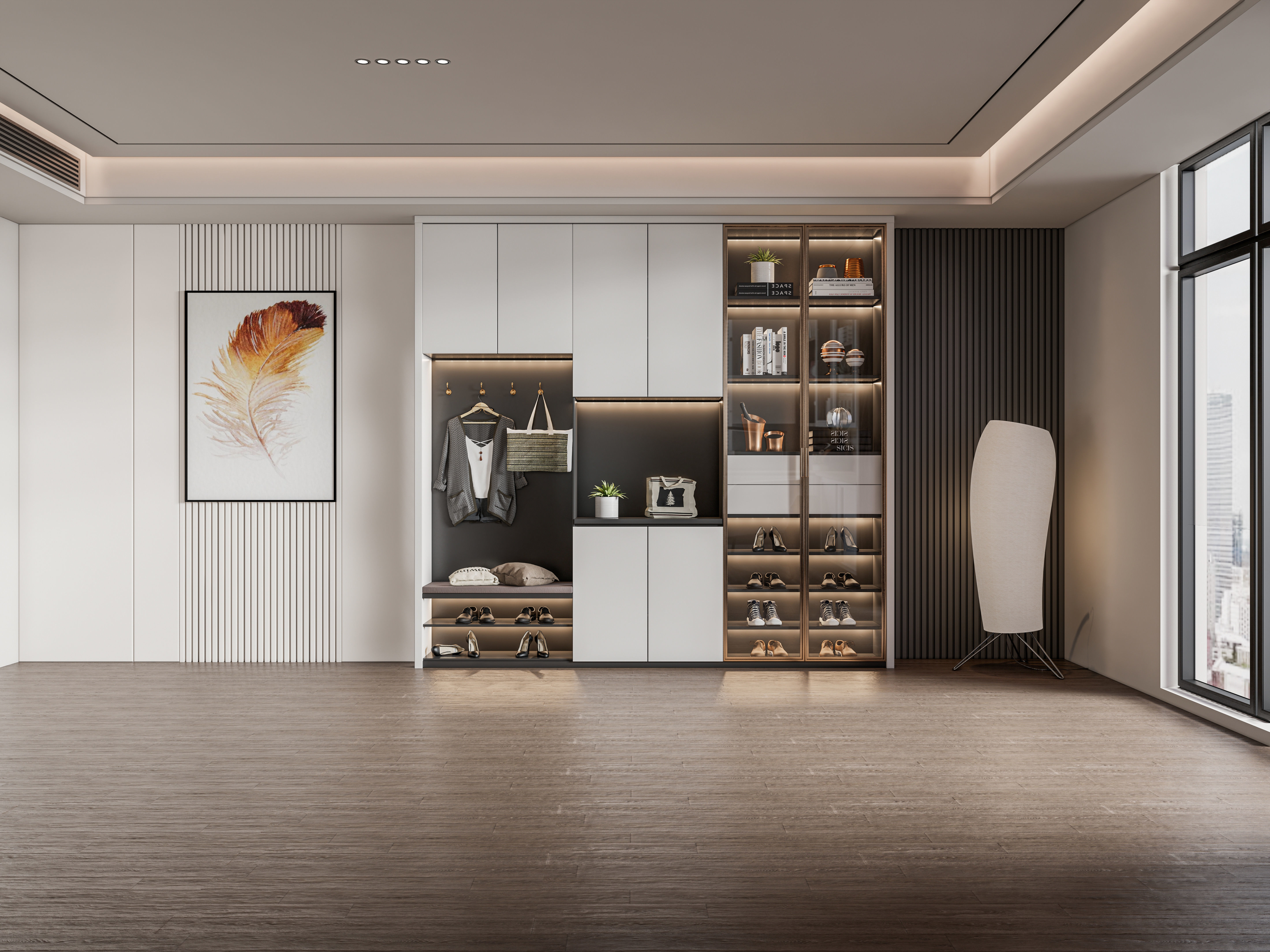 Entryway hallway entrance hall corridor furniture 1 3D model_11