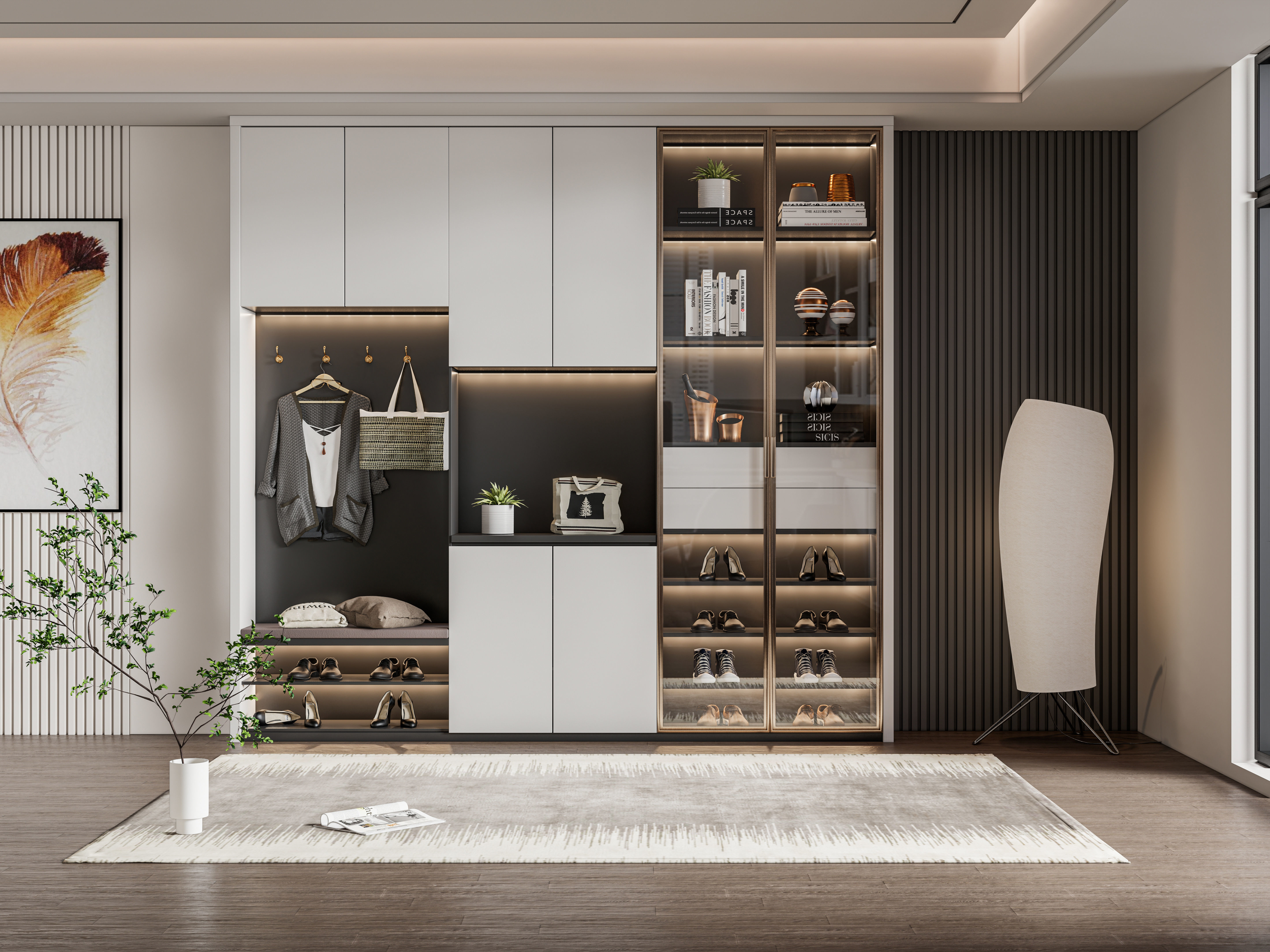 Entryway hallway entrance hall corridor furniture 1 3D model_12