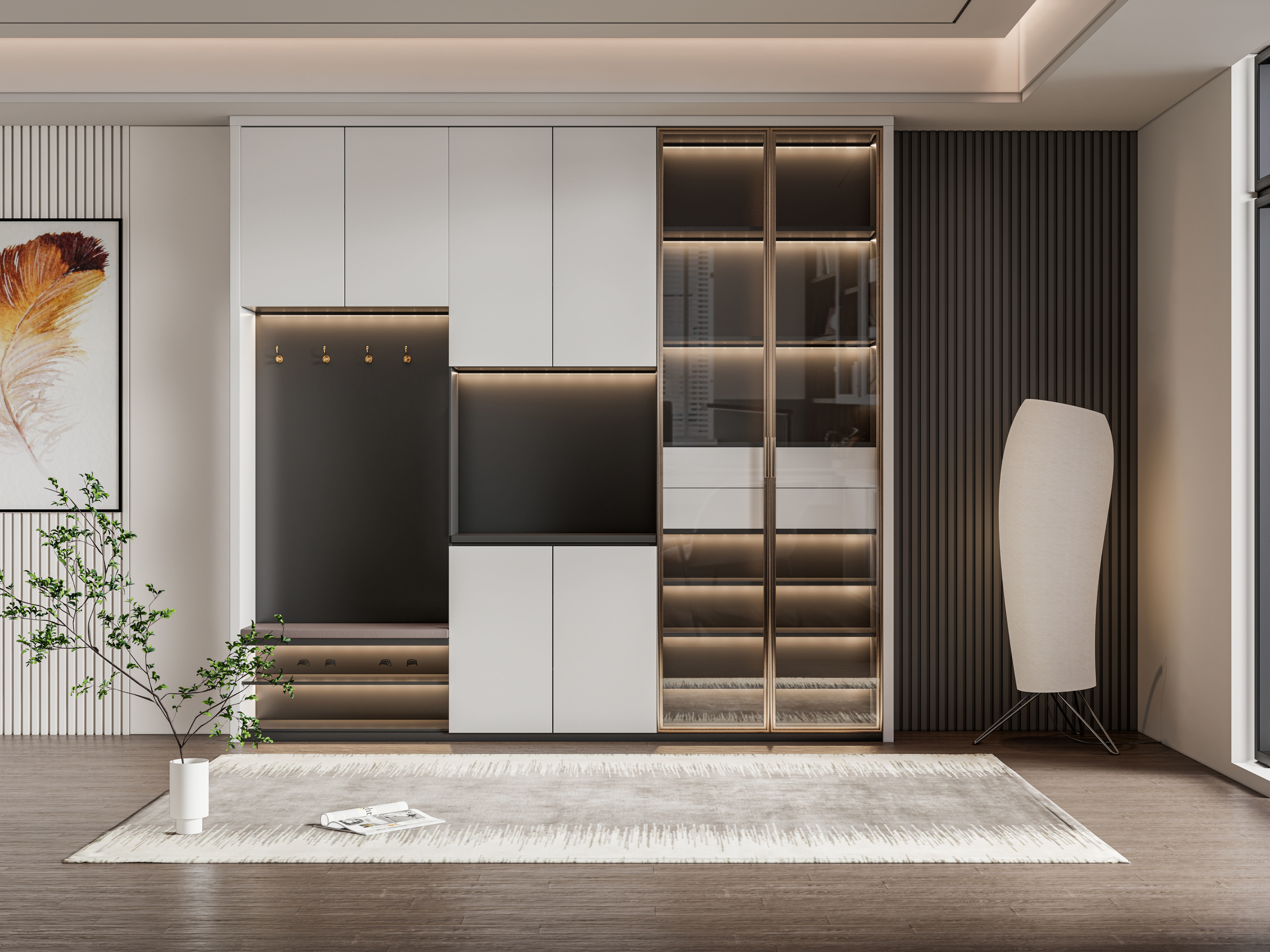 Entryway hallway entrance hall corridor furniture 1 3D model_1