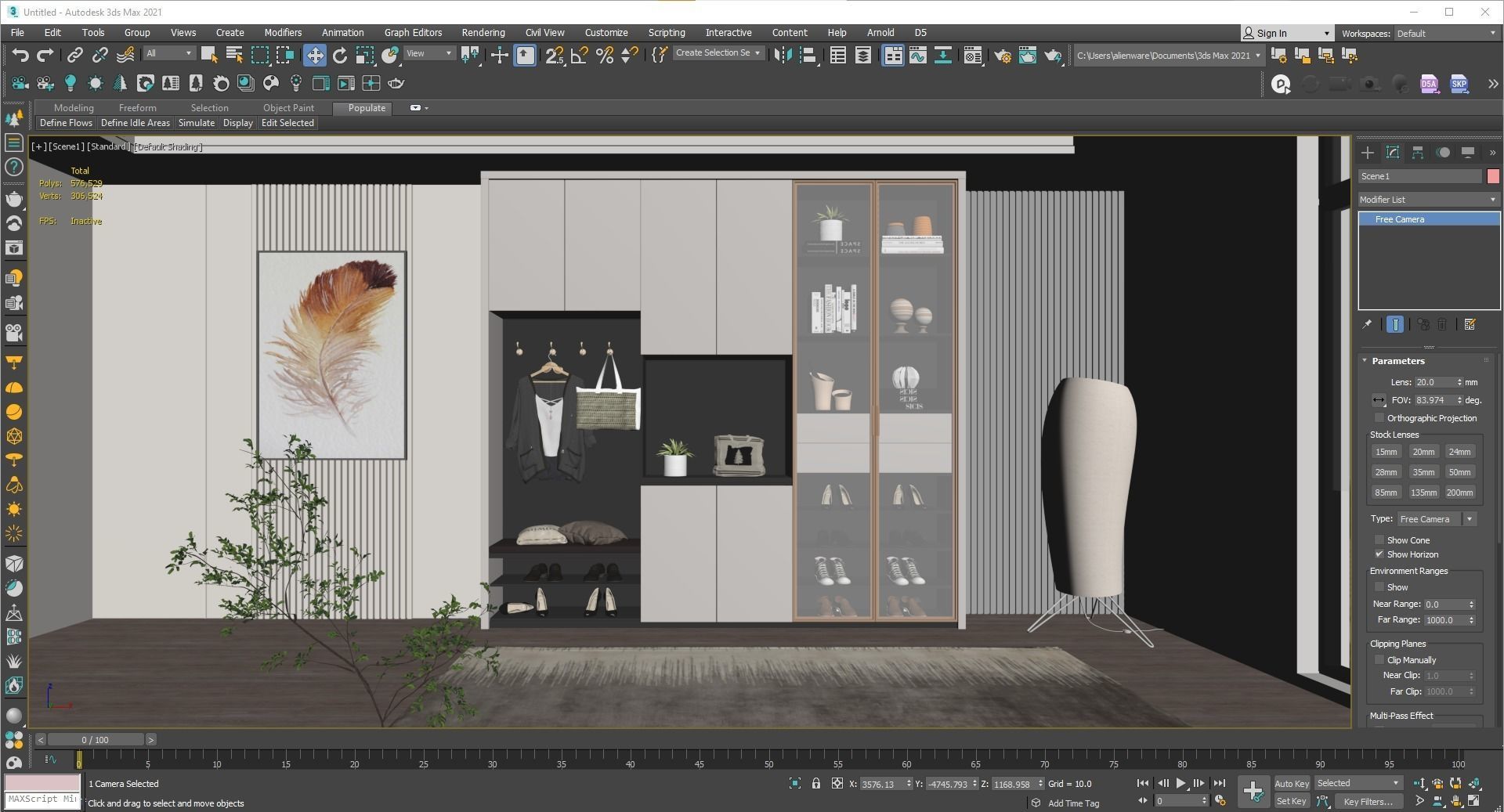 Entryway hallway entrance hall corridor furniture 1 3D model_17