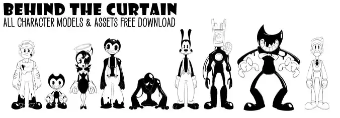 Behind the Curtain 2-D and 3-D Asset Bundle Free 3D model