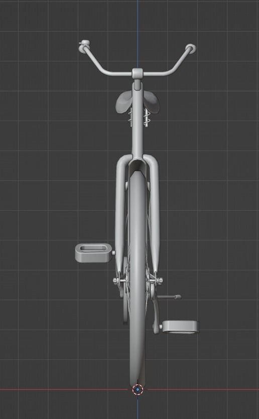 Vintage rusty bicycle Low-poly 3D model_12