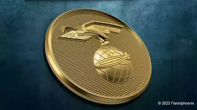 Uniformknopf Zeppelin DZR 3D print model