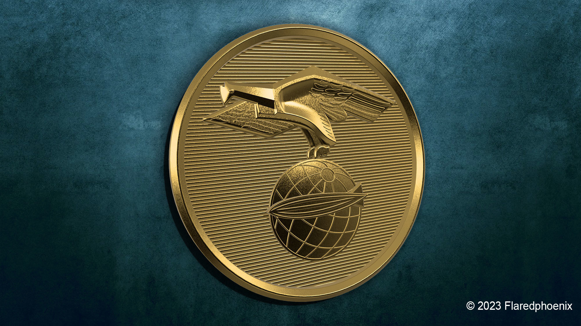 Uniformknopf Zeppelin DZR 3D print model_1