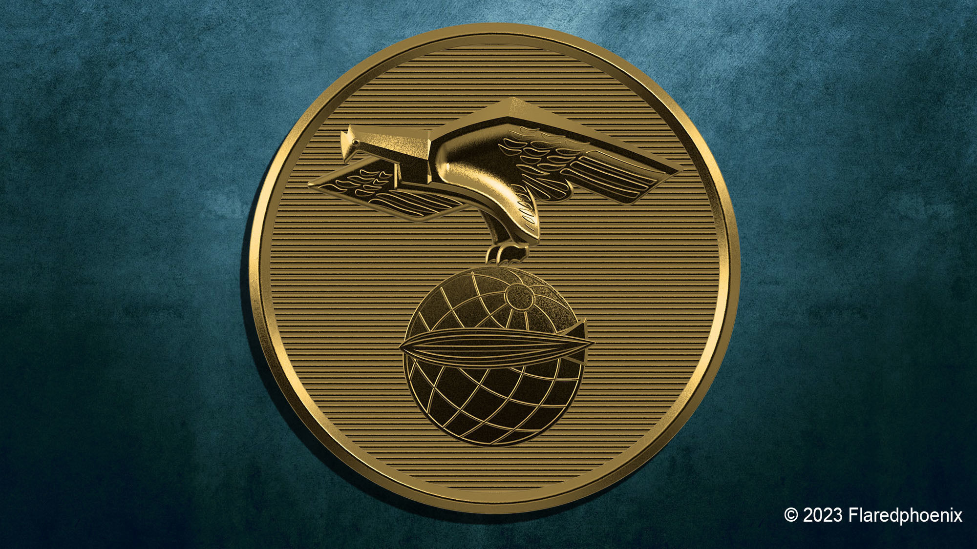 Uniformknopf Zeppelin DZR 3D print model_2