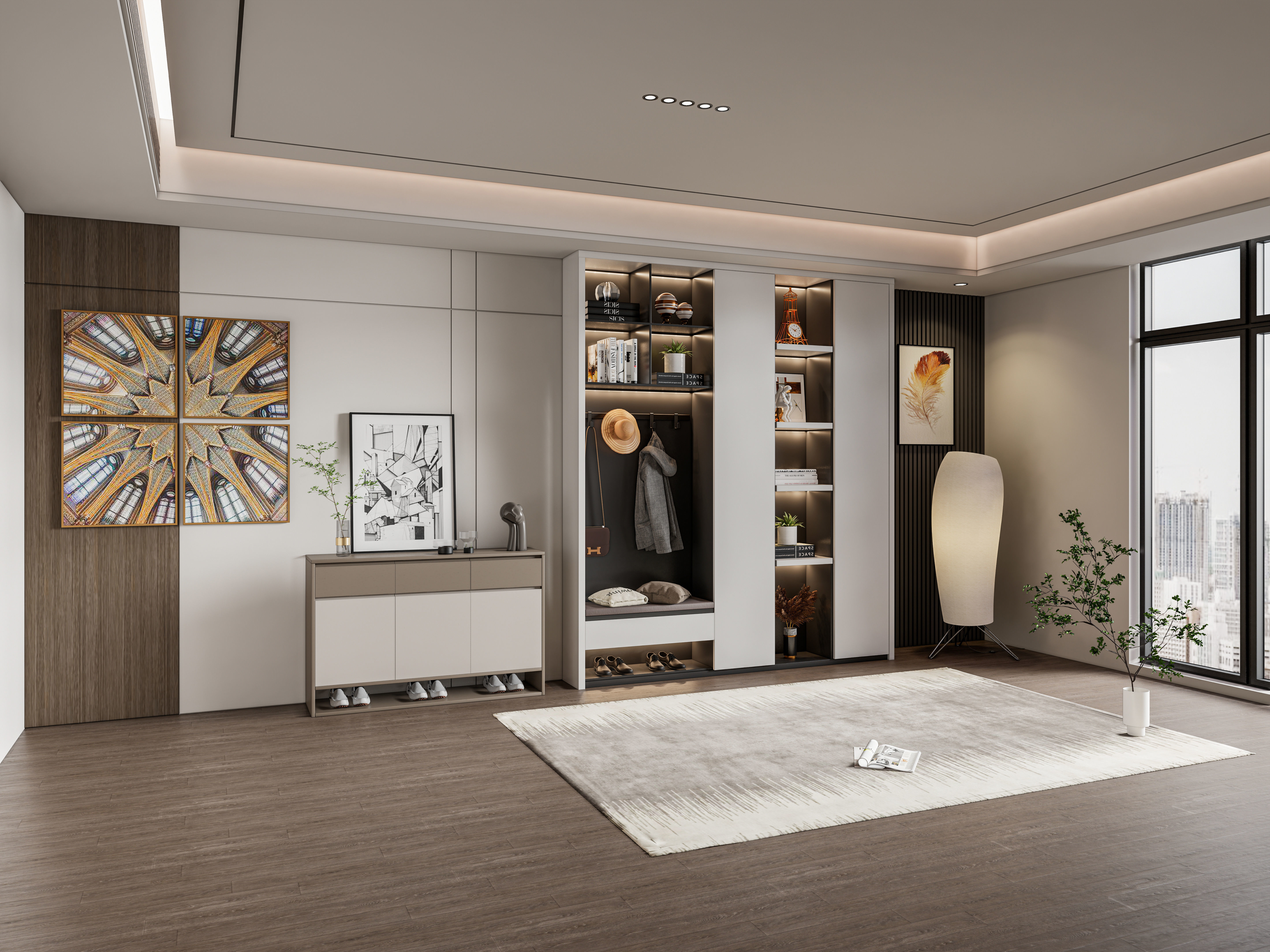 Entryway hallway entrance hall corridor furniture 2 3D model_10