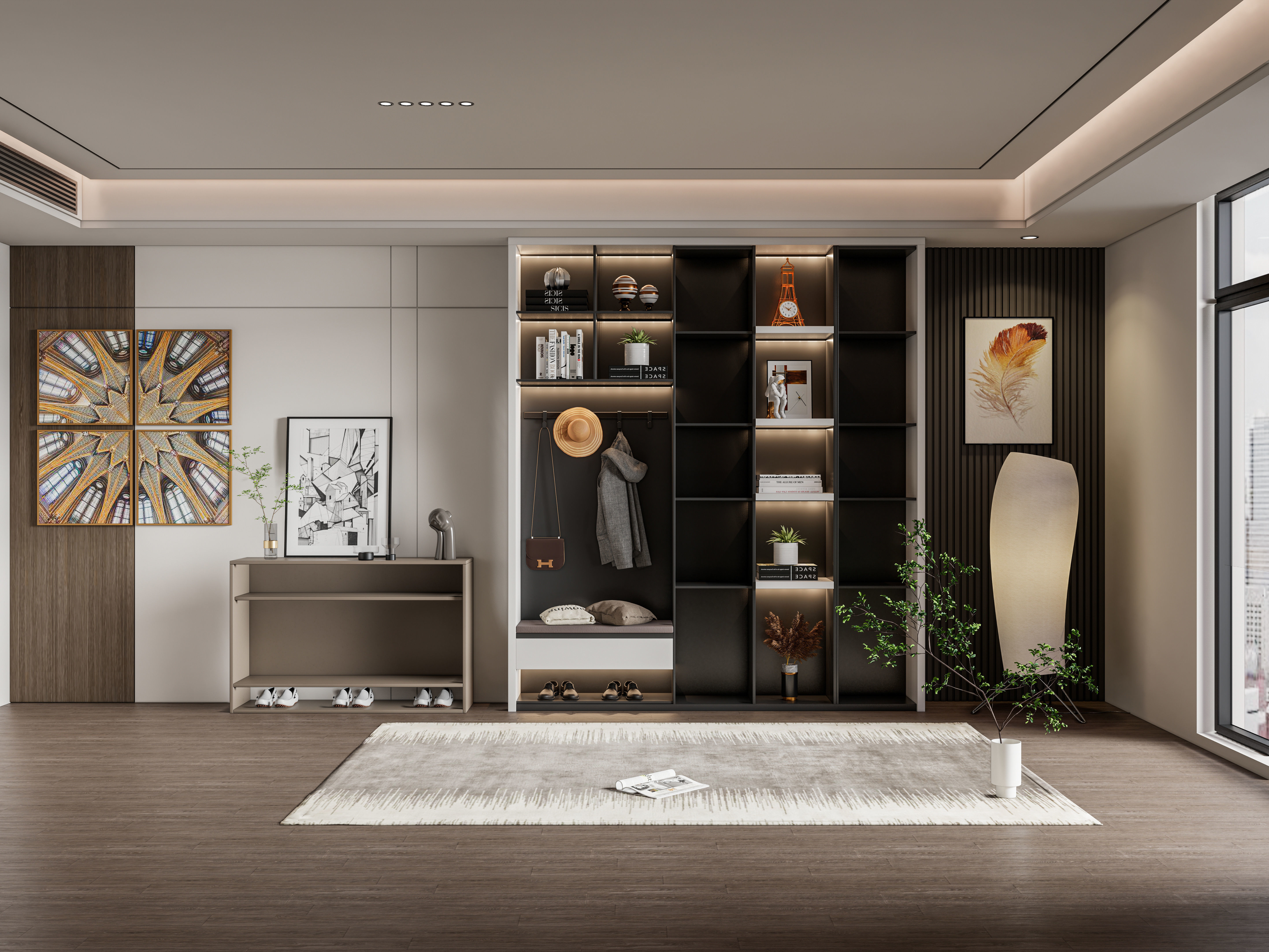 Entryway hallway entrance hall corridor furniture 2 3D model_5