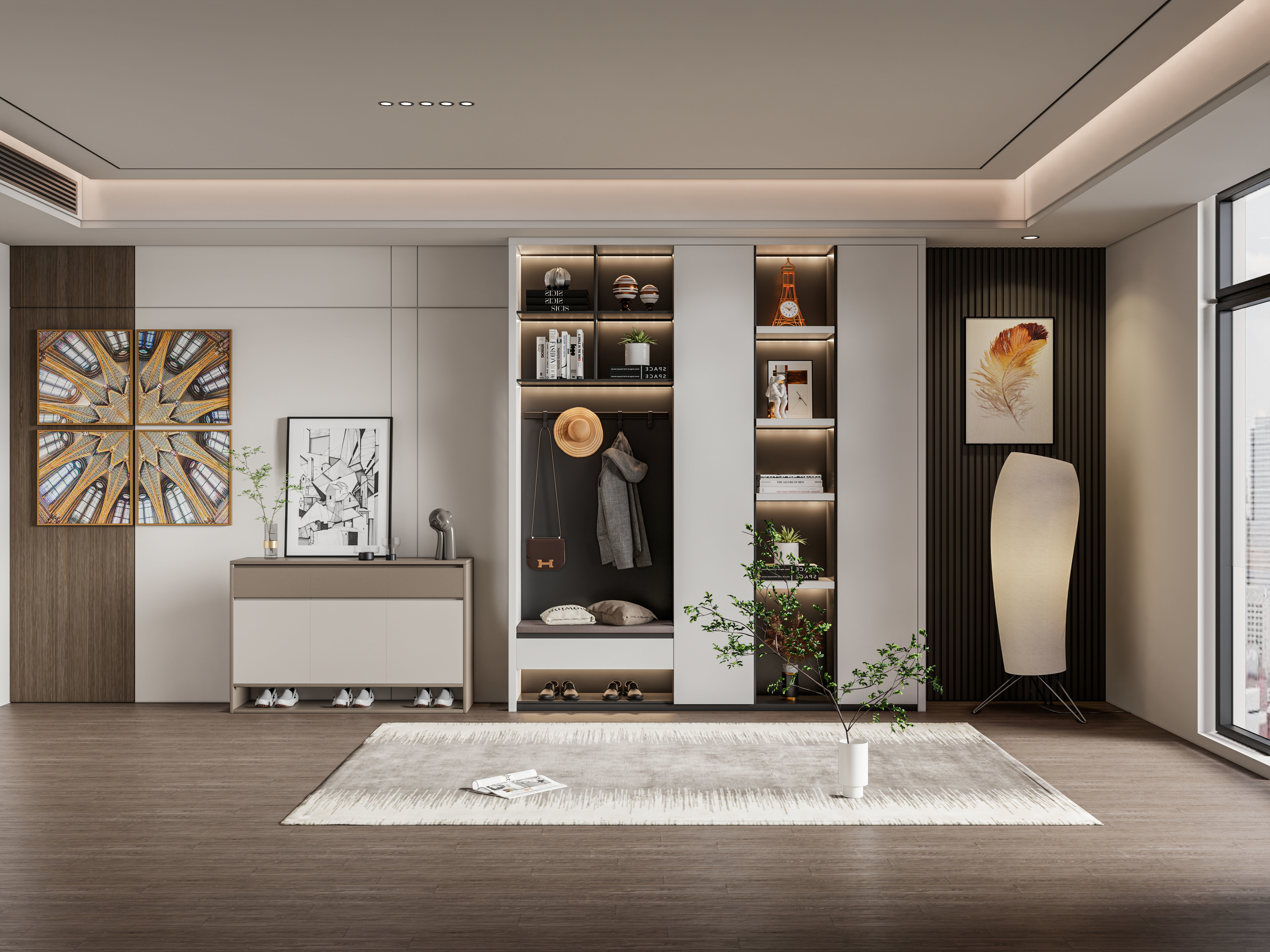 Entryway hallway entrance hall corridor furniture 2 3D model_14